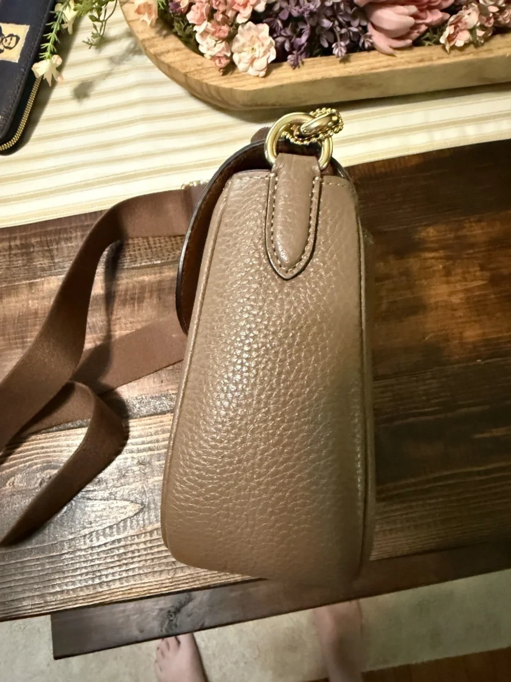 Coach Amelia Saddle Bag in Dark Stone